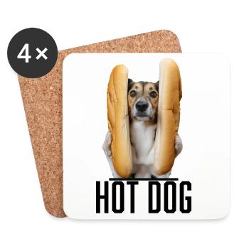 Hotdog - Untersetzer (4er-Set) - Weiß - Vorne