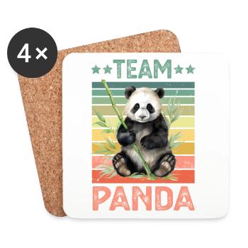Panda Panda Bear - Coasters (set of 4) - white - Front