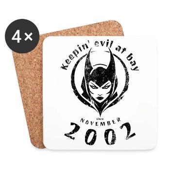 22. Geburtstag Keepin evil at bay since 11/2002 - Coasters (set of 4) - white - Front