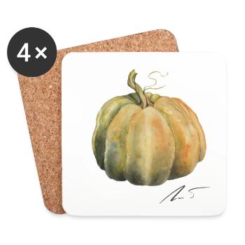 Musquée de Provence pumpkin - Coasters (set of 4) - white - Front