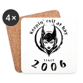 18ème anniversaire Garder le mal à distance depuis 2006 - Dessous de verre (lot de 4) - blanc - Devant