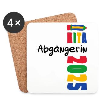 Daycare Leaver 2025 - Kindergarten Kiga Graduation - Coasters (set of 4) - white - Front