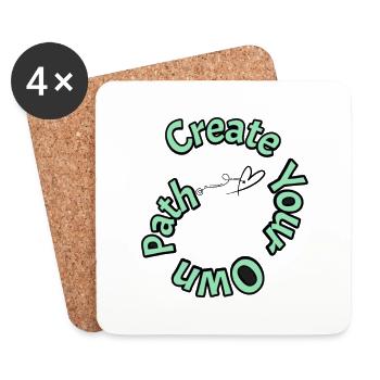Create your own path - Untersetzer (4er-Set) - Weiß - Vorne