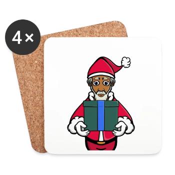 Ein Geschenk vom Weihnachtsmann - Untersetzer (4er-Set) - Weiß - Vorne