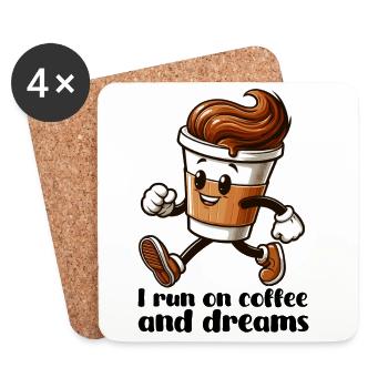 Coffee Dreams Gift - Coasters (set of 4) - white - Front