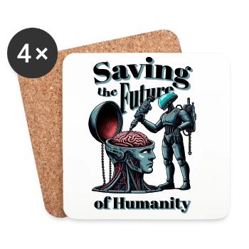 Saving humanity - Coasters (set of 4) - white - Front