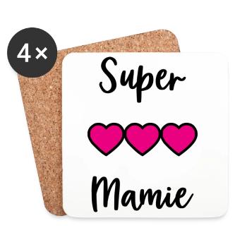OMA. MAMA. OMA. MUTTERTAG - Untersetzer (4er-Set) - Weiß - Vorne