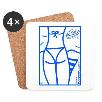 The islands of Hyères - Coasters (set of 4) - white - Front