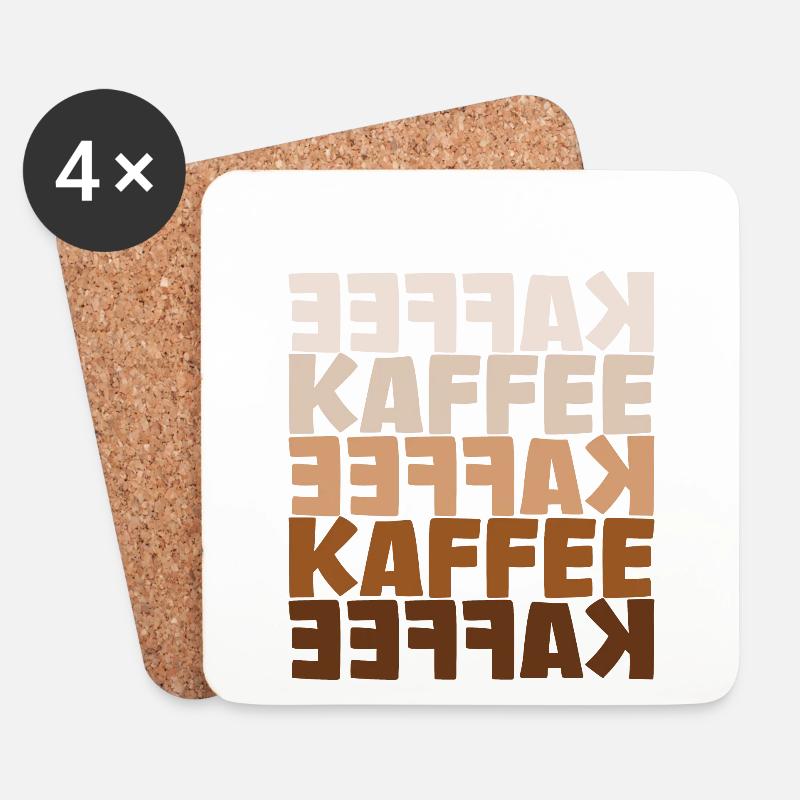 Kaffee cafe - Untersetzer (4er-Set) - Weiß
