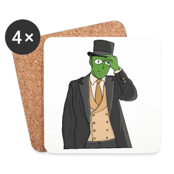 Un gentleman de l’espace - Dessous de verre (lot de 4) - blanc - Devant