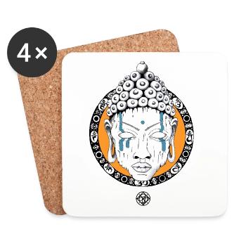 Buddha - Untersetzer (4er-Set) - Weiß - Vorne