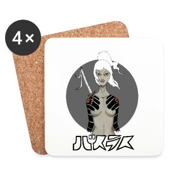 Samurai Girl - Untersetzer (4er-Set) - Weiß - Vorne