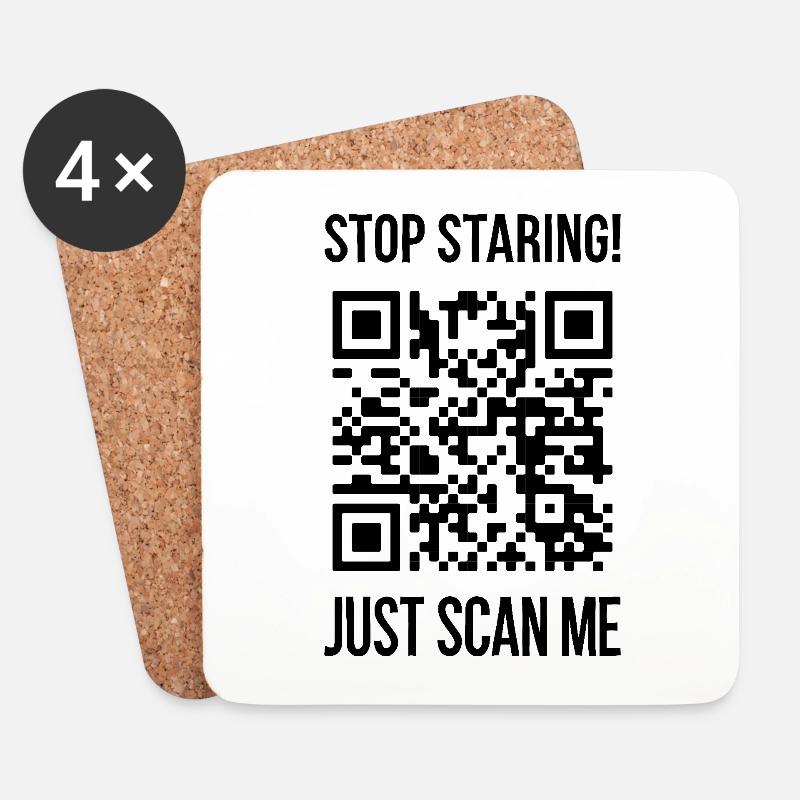 Scan Me QR Code: Choose Kindness Every Day - Coasters (set of 4) - white