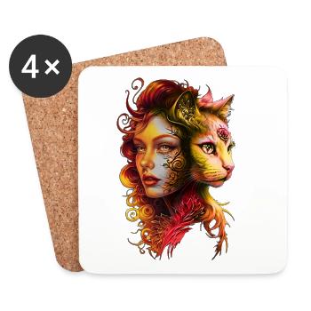 Mystical and Surreal Nature - Coasters (set of 4) - white - Front