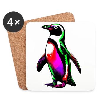 Pingouin - Dessous de verre (lot de 4) - blanc - Devant
