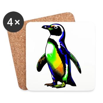 Pingouin - Dessous de verre (lot de 4) - blanc - Devant