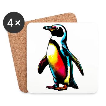 Pinguin - Untersetzer (4er-Set) - Weiß - Vorne