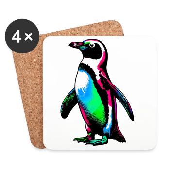 Pingouin - Dessous de verre (lot de 4) - blanc - Devant