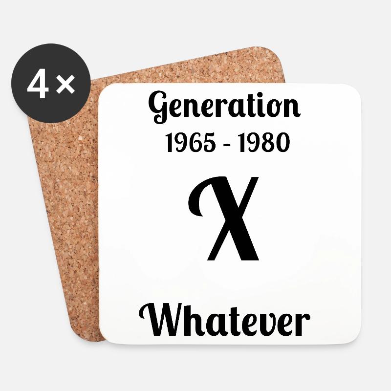 GEN X, was auch immer, - Untersetzer (4er-Set) - Weiß