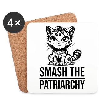 Smash The Patriarchy - Coasters (set of 4) - white - Front