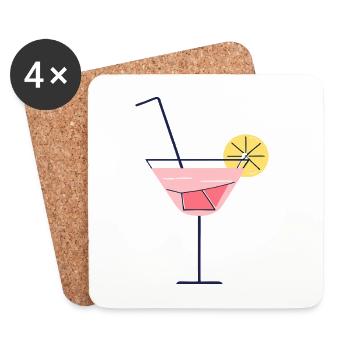 cocktailed - Coasters (set of 4) - white - Front