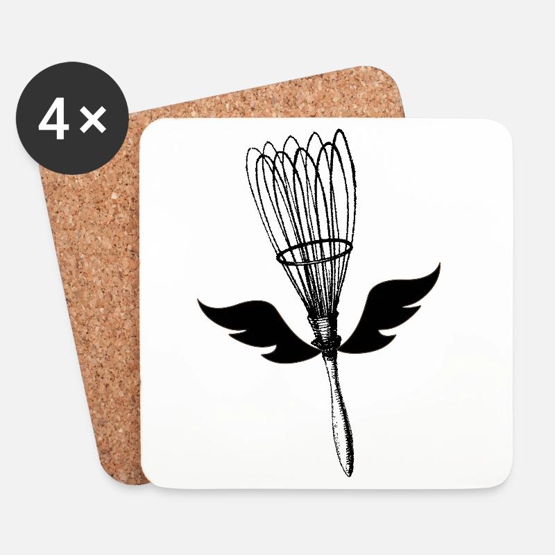 Kitchen Rebel - Coasters (set of 4) - white