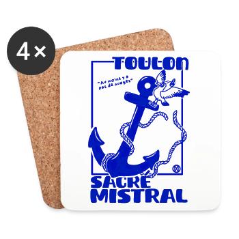 Anker von Marin Mistral Toulon - Untersetzer (4er-Set) - Weiß - Vorne
