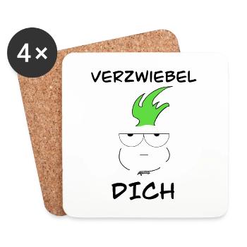 Moody onion - Coasters (set of 4) - white - Front