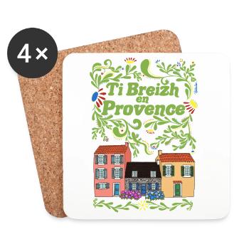 Ti Breizh in Provence - Coasters (set of 4) - white - Front