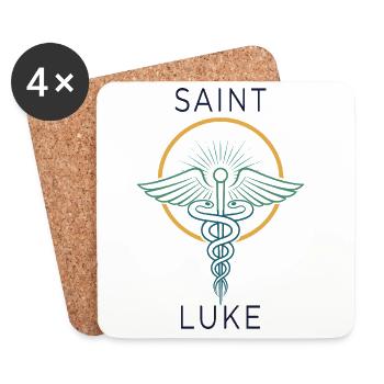 Saint Luke: Medical Assistance - Coasters (set of 4) - white - Front