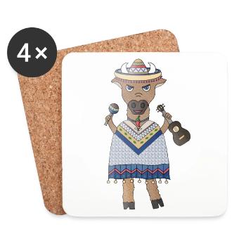 Taurus : le rythme de la samba dans le sang - Dessous de verre (lot de 4) - blanc - Devant