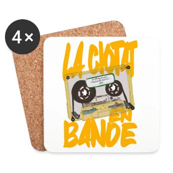 La Ciotat in a band - Coasters (set of 4) - white - Front