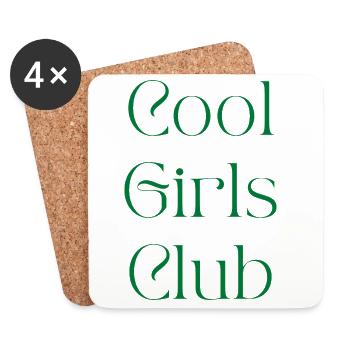Club de filles cool. Club de filles cool. - Dessous de verre (lot de 4) - blanc - Devant