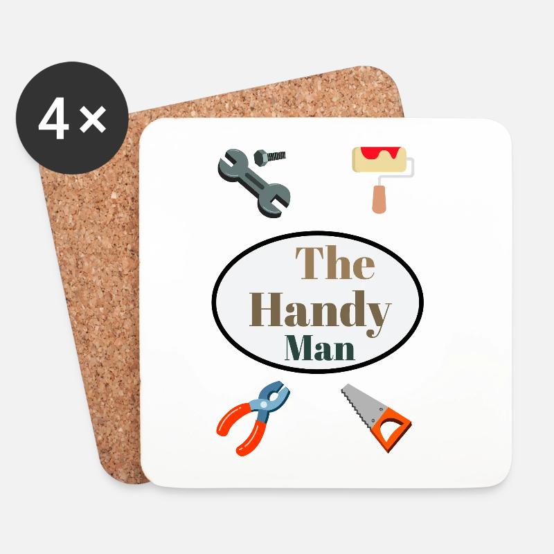 Praktischer Handwerker DIY Motiv - Untersetzer (4er-Set) - Weiß