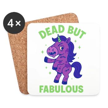 Colorful Unicorn with Saying - Coasters (set of 4) - white - Front