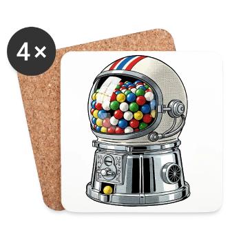BubbleNaut - Dessous de verre (lot de 4) - blanc - Devant