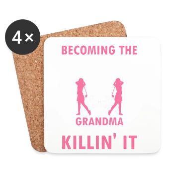 Think Under Par Believe In Yourself Golf Quote - Coasters (set of 4) - white - Front