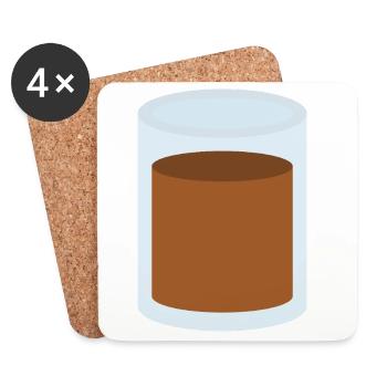 Kaffeeglas - Untersetzer (4er-Set) - Weiß - Vorne