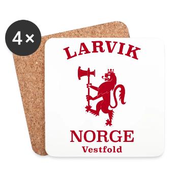 Larvik Norway Norwegen - Untersetzer (4er-Set) - Weiß - Vorne