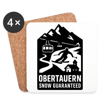 Obertauern Ski Resort - Coasters (set of 4) - white - Front