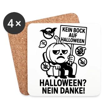 Anti Halloween No Thanks - Coasters (set of 4) - white - Front