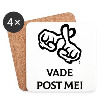 Vade Post Me! (Kreuz / Bibel / Religion / 1C) - Untersetzer (4er-Set) - Weiß - Vorne