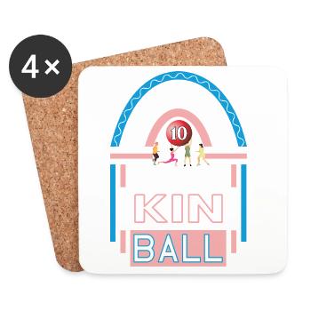 Kinball Anniversary 10 ans Entraîneur Joueur - Dessous de verre (lot de 4) - blanc - Devant