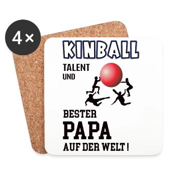 Kinball Spieler Kinballer Papa Vater Mann - Untersetzer (4er-Set) - Weiß - Vorne