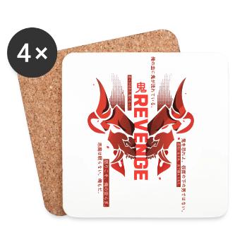 Oni Spirit – Die Kraft der Dunkelheit - Untersetzer (4er-Set) - Weiß - Vorne