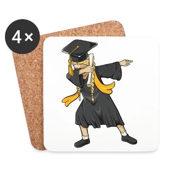 Dabbing White Girl Graduation Class 2026 Grad Gift - Coasters (set of 4) - white - Front