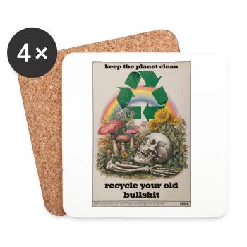 Recycle it! - Coasters (set of 4) - white - Front
