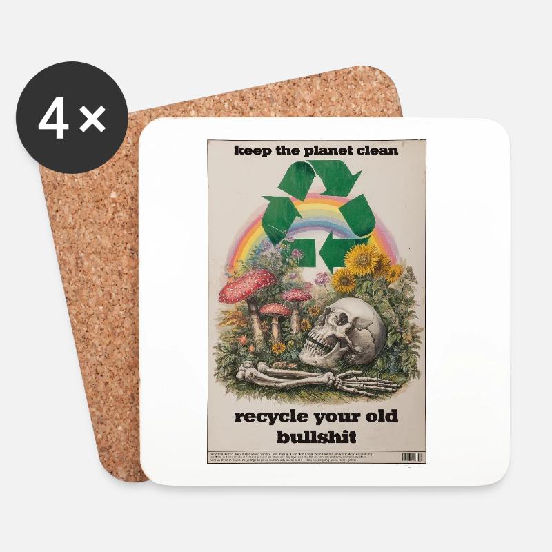 Recycle it! - Untersetzer (4er-Set) - Weiß