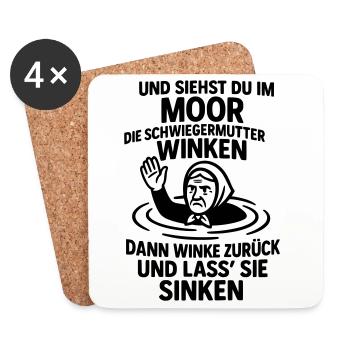 schwiegermutter spruch böse gemein - Untersetzer (4er-Set) - Weiß - Vorne