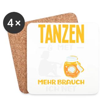 Danser - Dessous de verre (lot de 4) - blanc - Devant